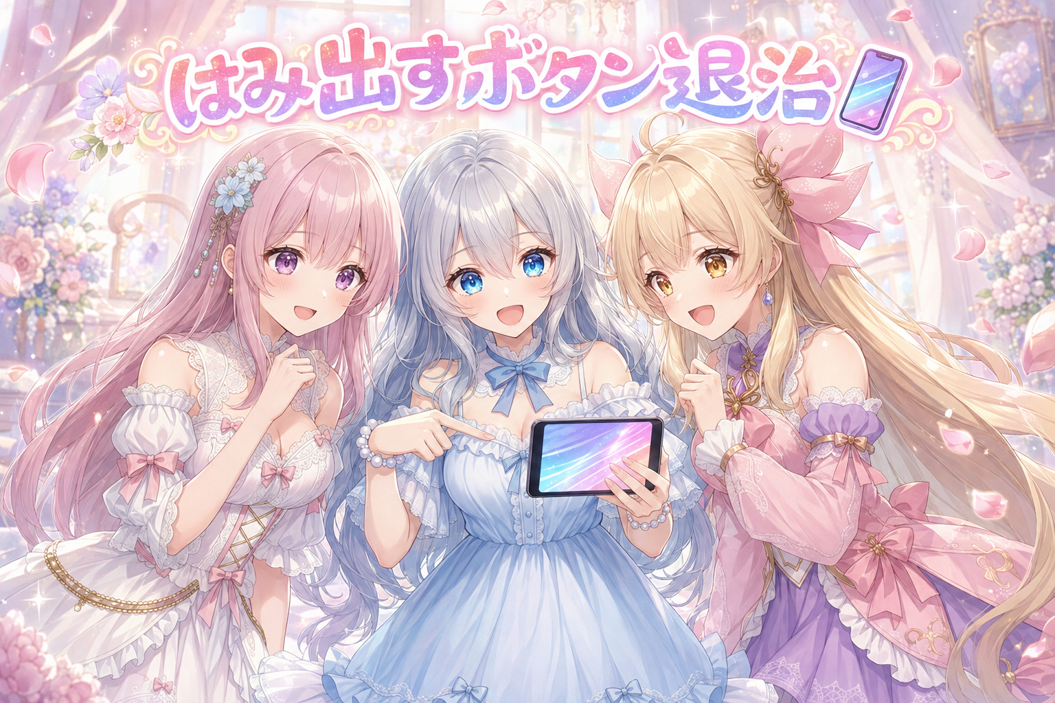 はみ出すボタン退治と新入りの背比べ📱 の挿絵1