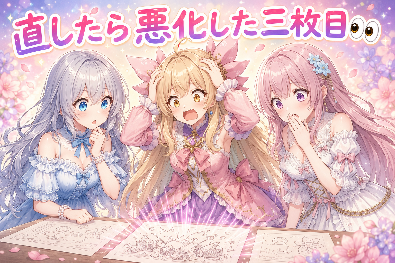 指の破綻に総攻撃＆衣装は盛り盛り👗 の挿絵2