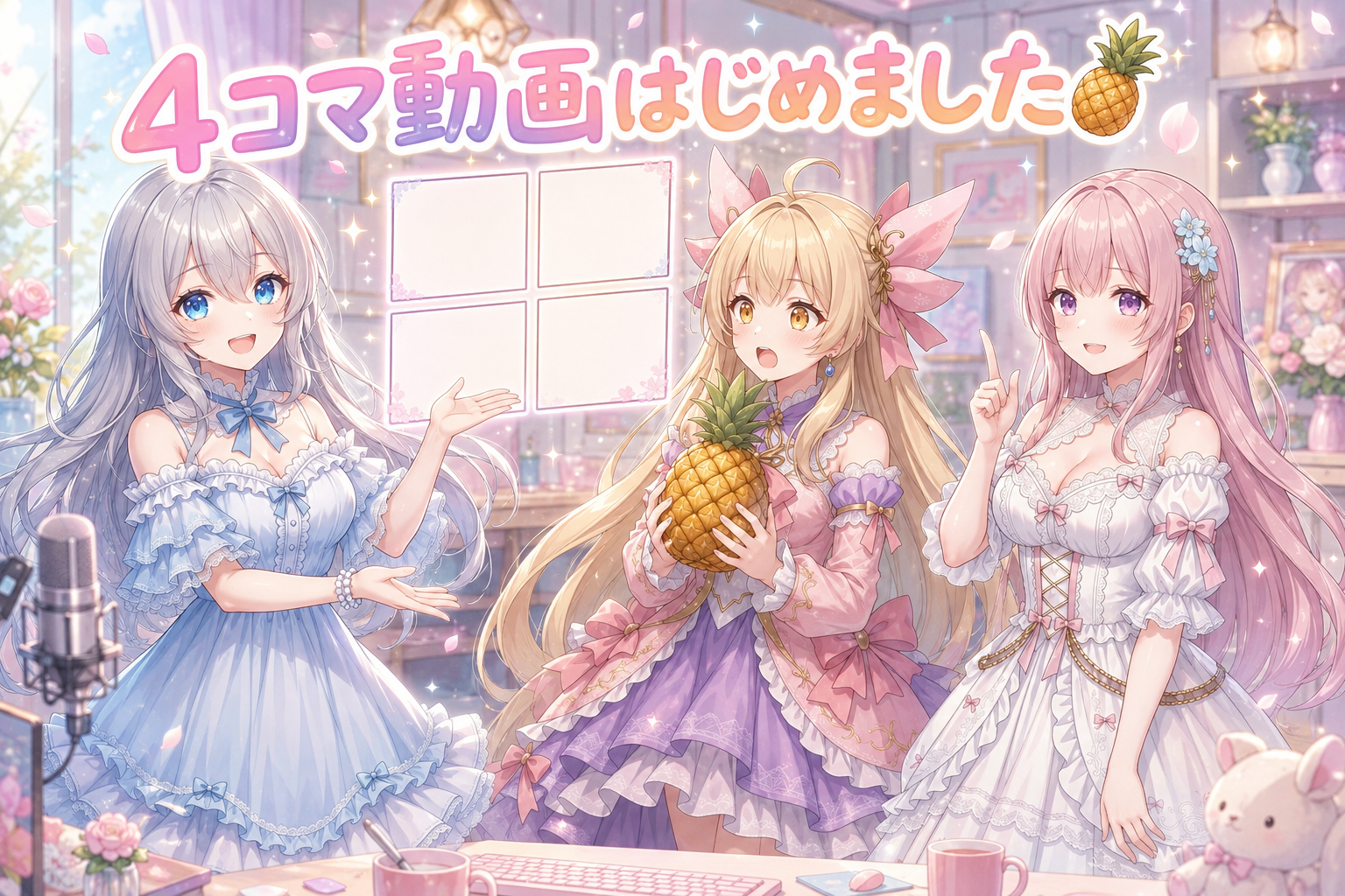 4コマ漫画動画デビューと服だけ固定のi2i🍍 の挿絵1