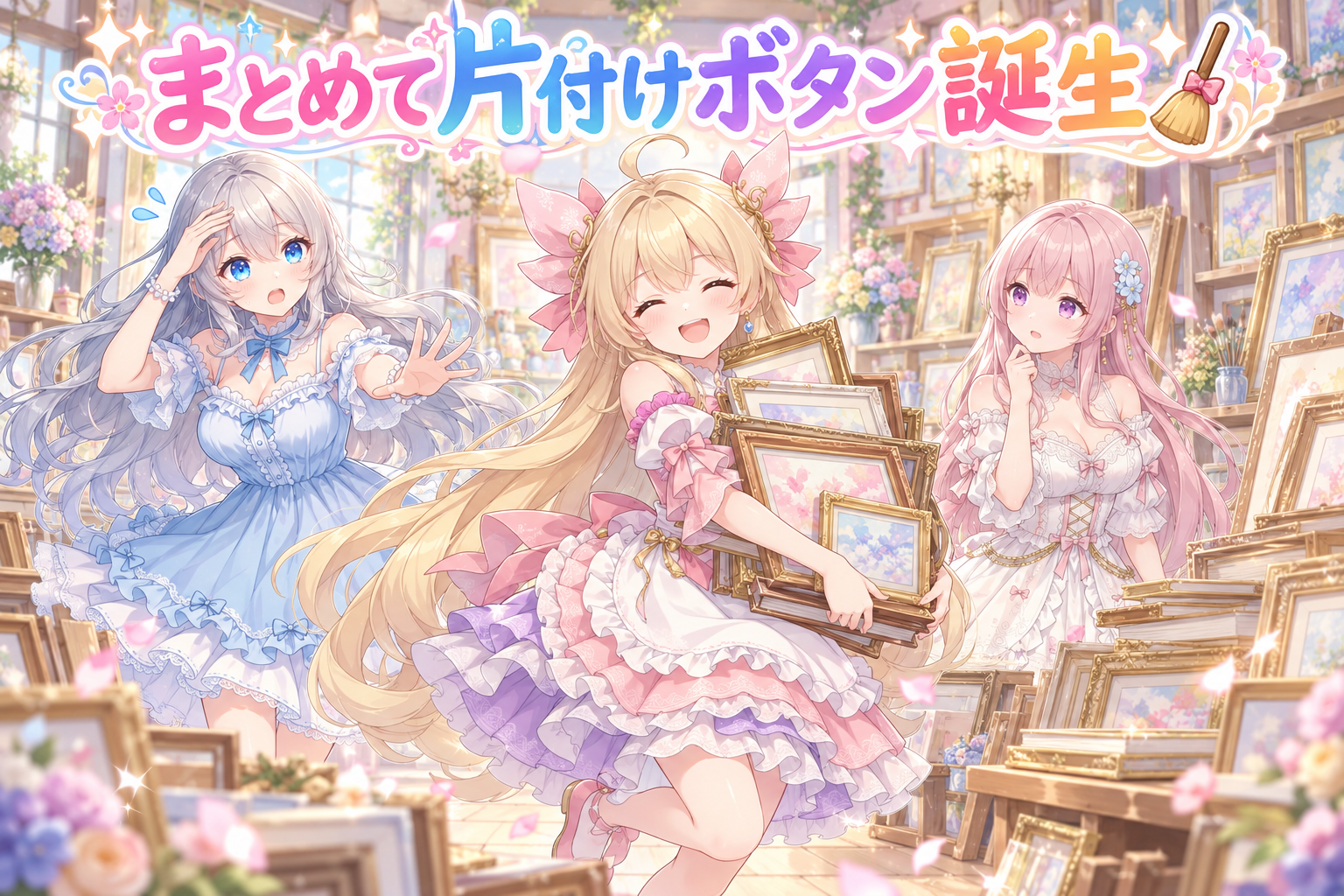 同じ絵が何枚も並ぶ謎と、まとめて片付けボタン🧹 の挿絵1