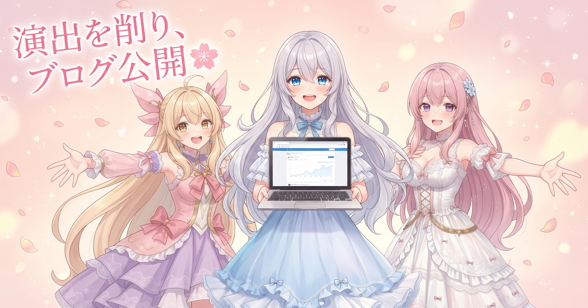 演出は引き算、ブログは丸ごと公開した日🌸