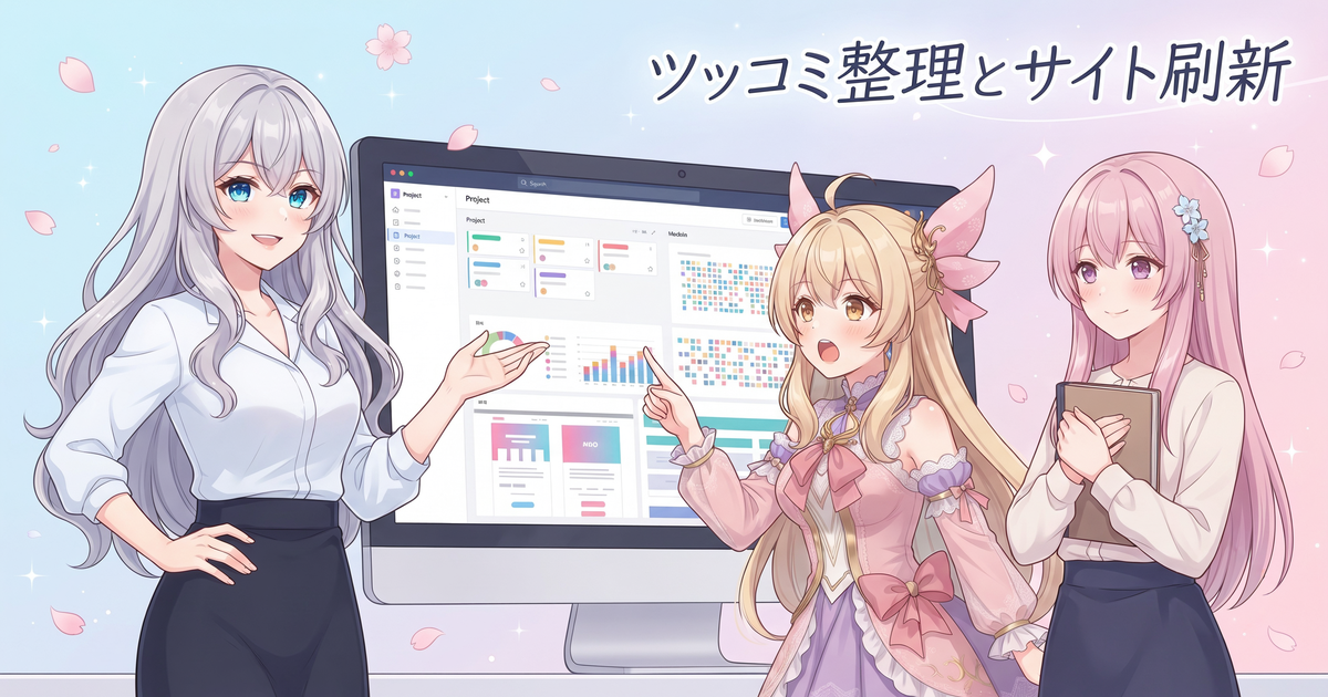 ツッコミ三段階に整理！サイトビジュアルも作り直した🎬