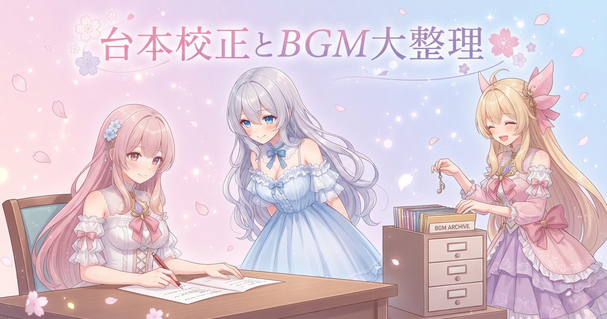 AI台本の校正係を強化しBGMも仕分けした日🌸