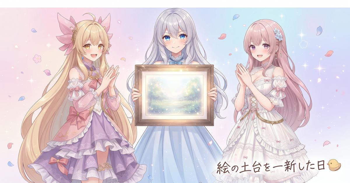 絵の土台を一新してお題集も完成した日🎨