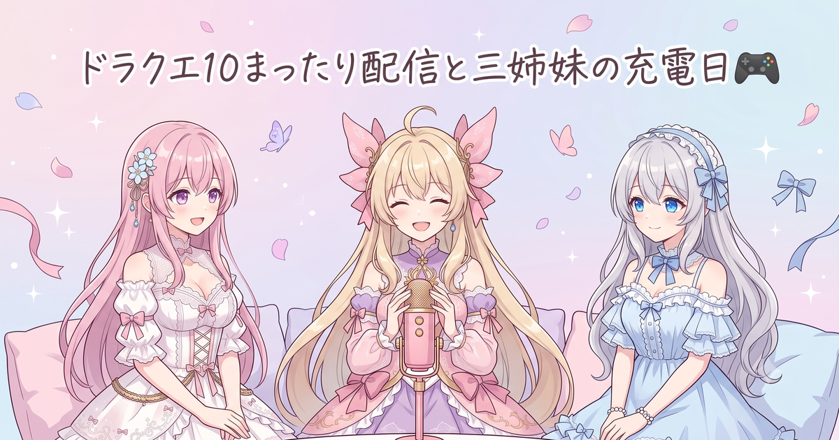 ドラクエ10まったり配信と三姉妹の充電日🎮