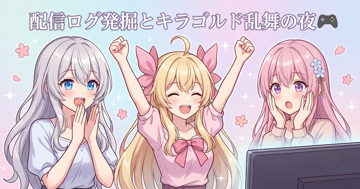 配信ログ発掘とキラゴルド乱舞の夜🎮