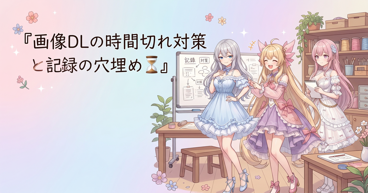 画像DLの時間切れ対策と記録の穴埋め⏳