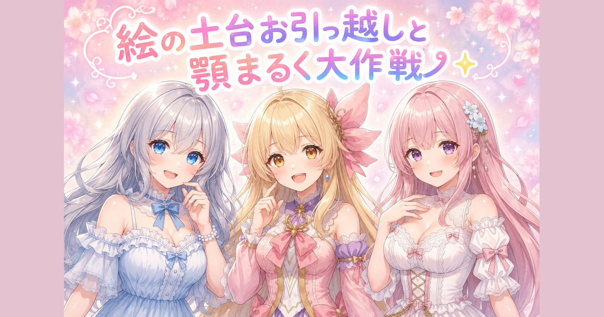 絵の土台お引っ越しと顎まるく大作戦✨