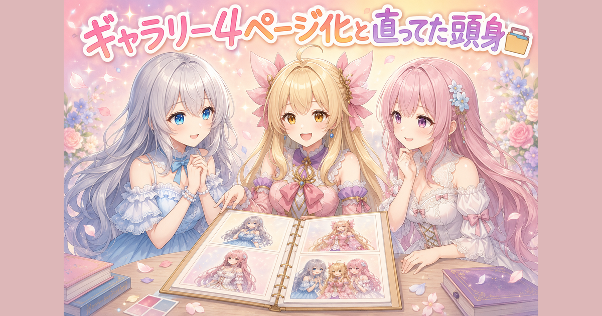 ギャラリー4ページ化と直ってた頭身🗂️