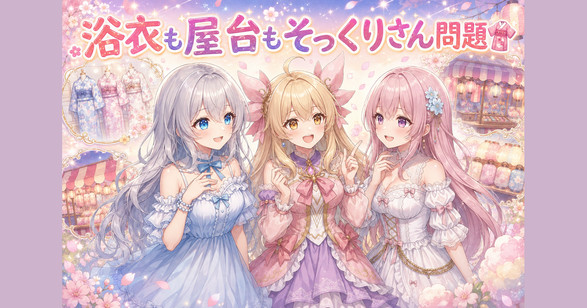 浴衣も屋台もそっくりさん問題👘
