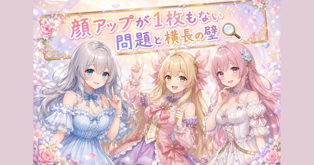 顔アップが1枚もない問題と横長の壁🔍