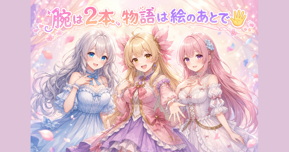 腕は2本、物語は絵のあとで🖐️