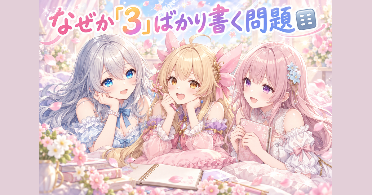 なぜか「3」ばかり書く問題🔢