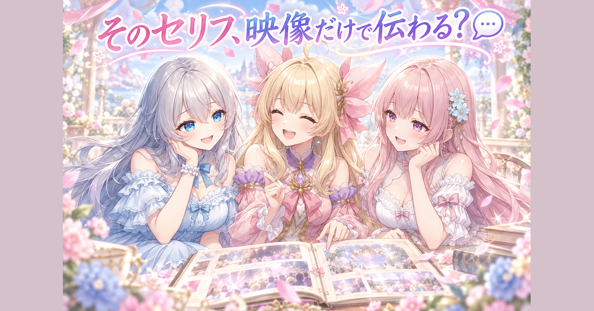 そのセリフ、映像だけで伝わる？💬