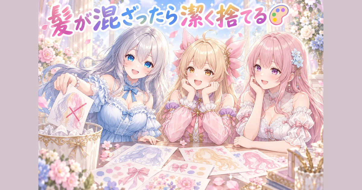 髪が混ざったら潔く捨てる🎨