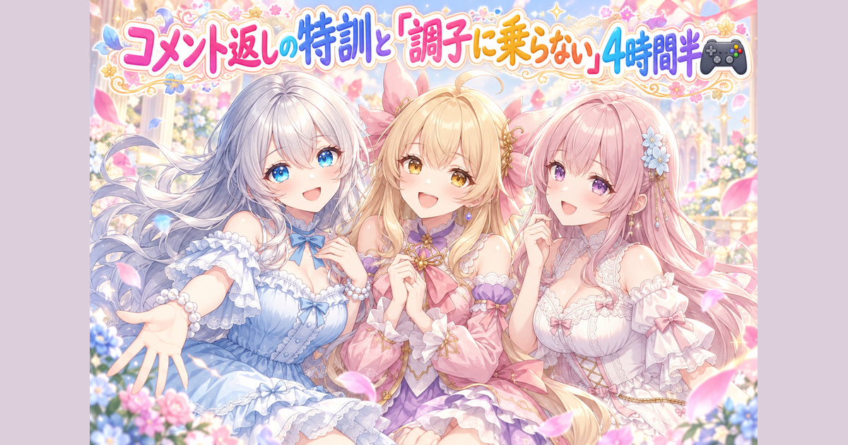 コメント返しの特訓と『調子に乗らない』4時間半🎮