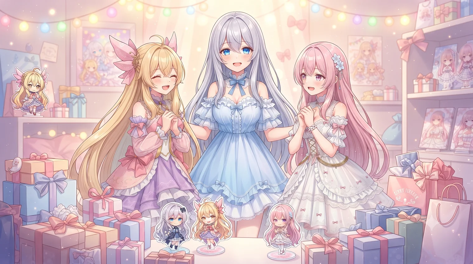 三姉妹のグッズと応援